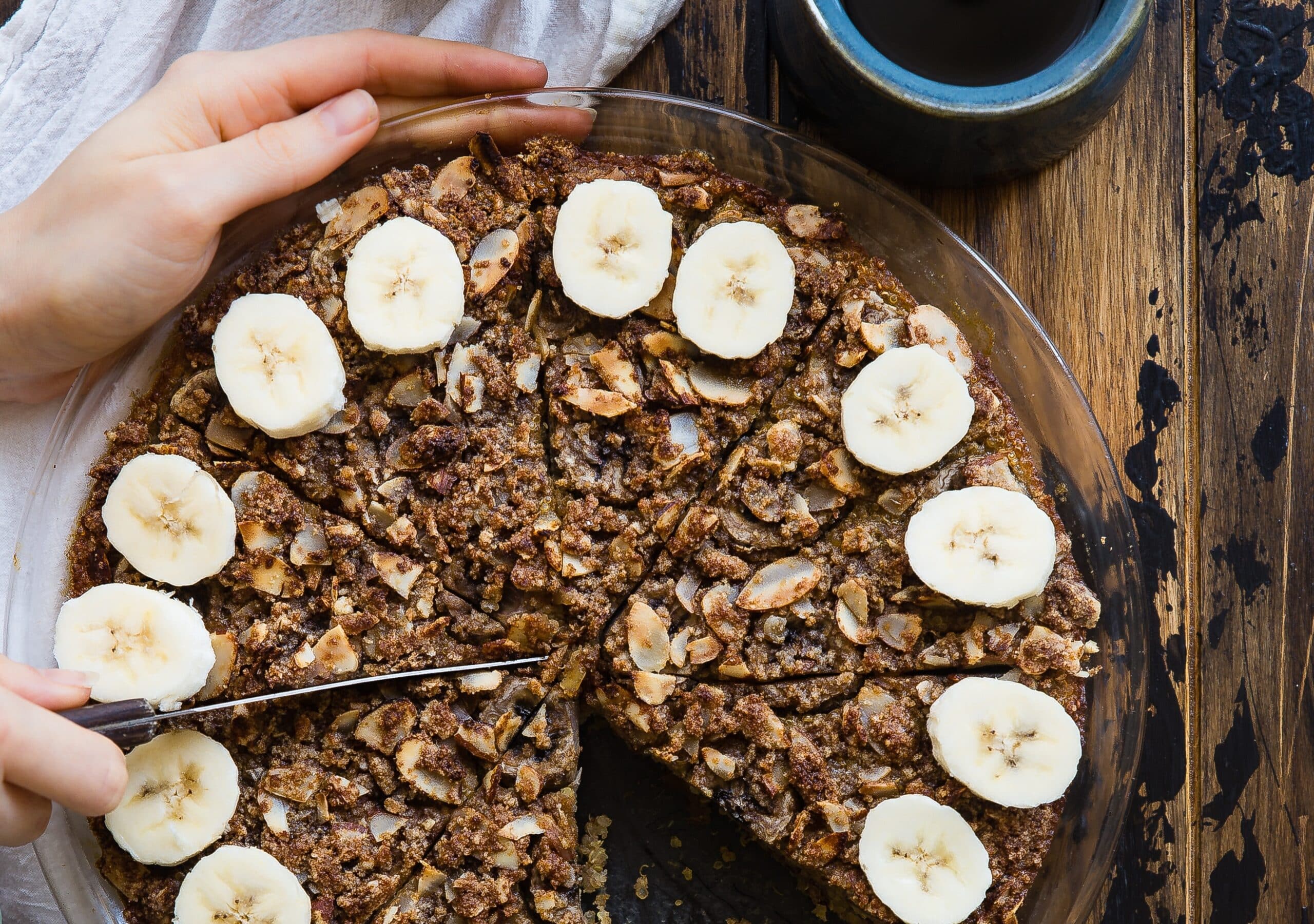 Gâteau sans gluten aux noix et à la banane